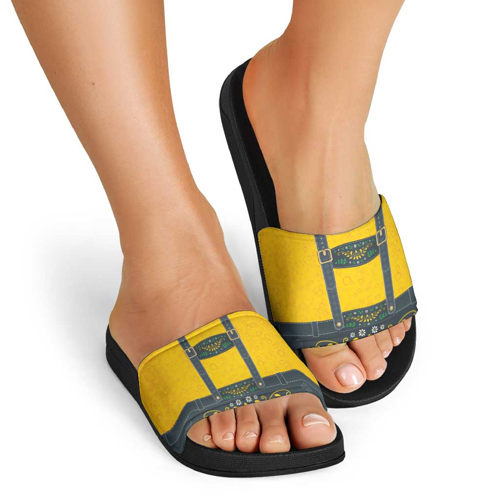 Lederhosen Oktoberfest Slide Sandals Bavarian Beer Time LT9