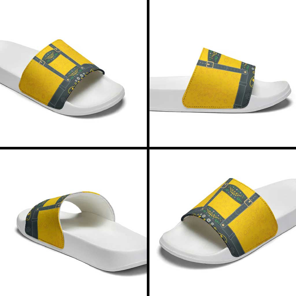 Lederhosen Oktoberfest Slide Sandals Bavarian Beer Time LT9