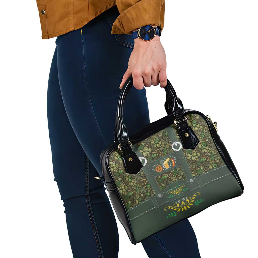 Lederhosen Oktoberfest Shoulder Handbag Hops And Malt Pattern LT9