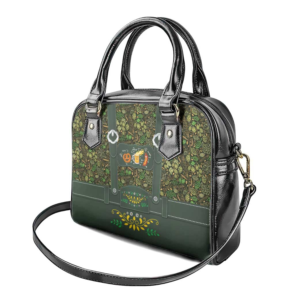Lederhosen Oktoberfest Shoulder Handbag Hops And Malt Pattern LT9