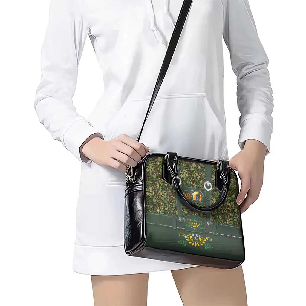 Lederhosen Oktoberfest Shoulder Handbag Hops And Malt Pattern LT9