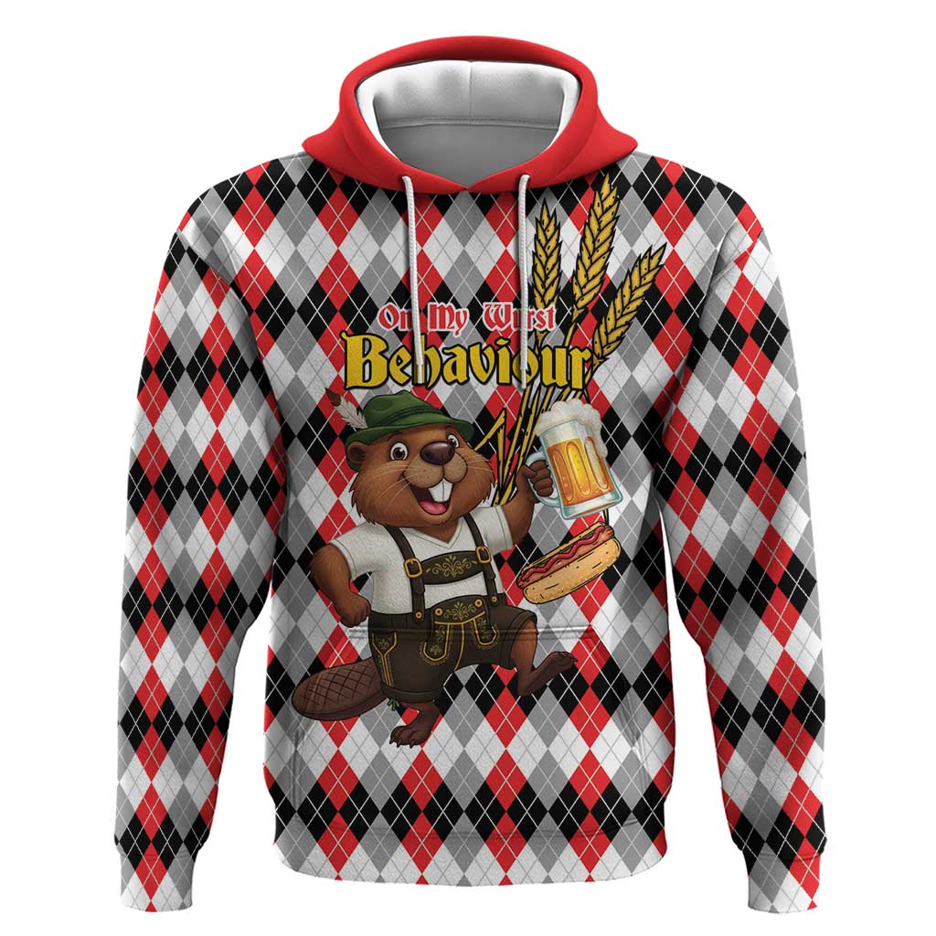 Oktoberfest Beaver Hoodie On My Wurst Behaviour LT9