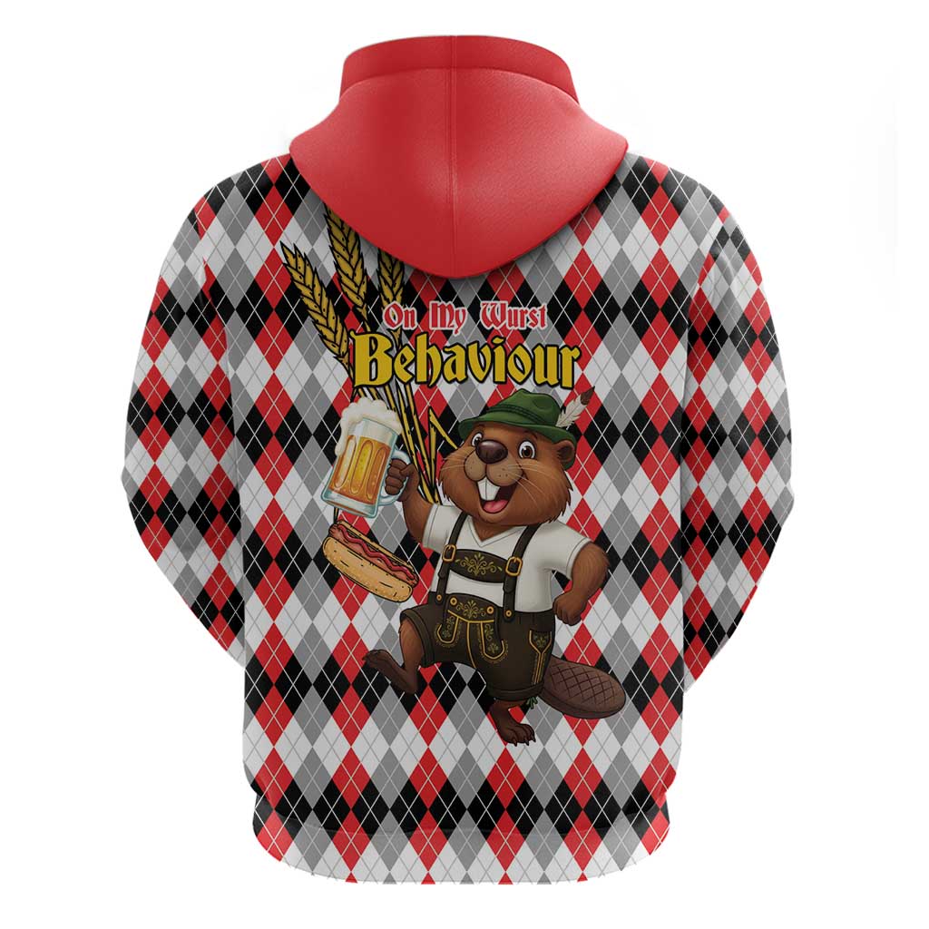Oktoberfest Beaver Hoodie On My Wurst Behaviour LT9