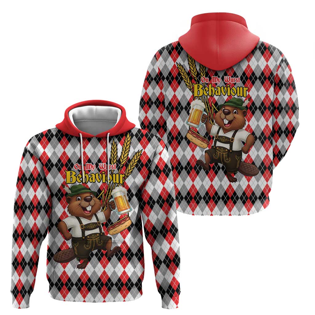 Oktoberfest Beaver Hoodie On My Wurst Behaviour LT9