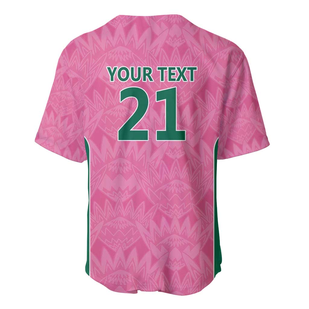 Pink South Africa Cricket Custom Baseball Jersey African King Proteas Be Way Pink LT9