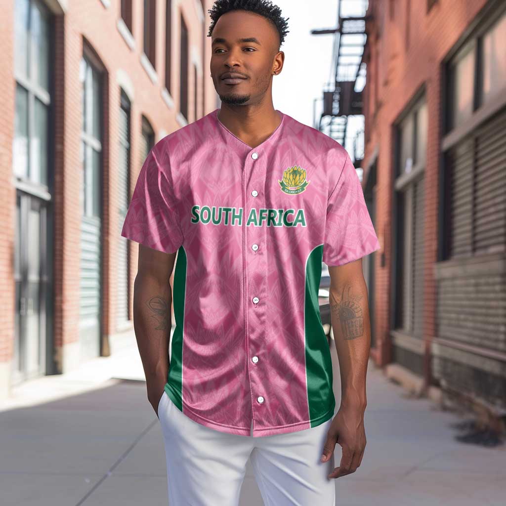 Pink South Africa Cricket Custom Baseball Jersey African King Proteas Be Way Pink LT9