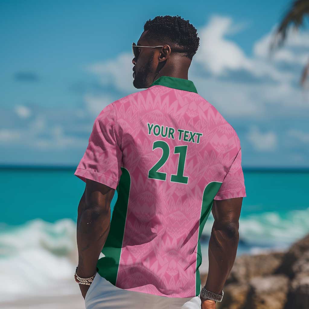 Pink South Africa Cricket Custom Hawaiian Shirt African King Proteas Be Way Pink LT9