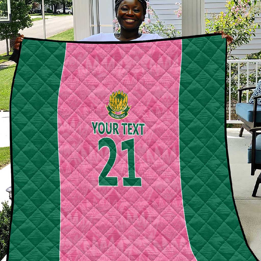 Pink South Africa Cricket Custom Quilt African King Proteas Be Way Pink LT9