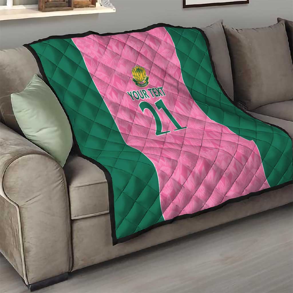 Pink South Africa Cricket Custom Quilt African King Proteas Be Way Pink LT9