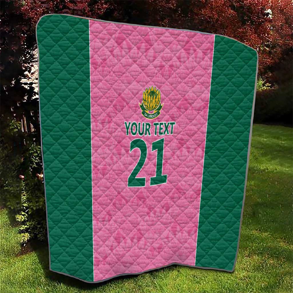 Pink South Africa Cricket Custom Quilt African King Proteas Be Way Pink LT9