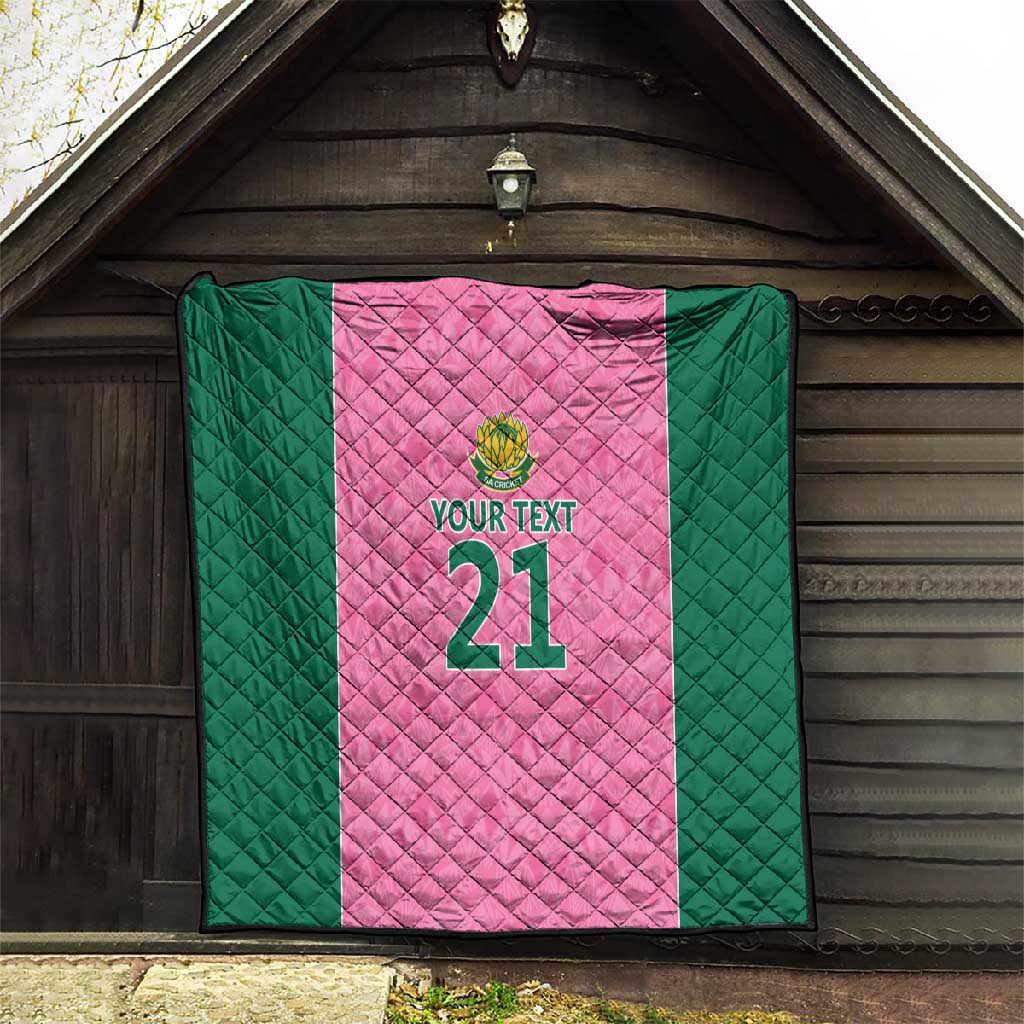 Pink South Africa Cricket Custom Quilt African King Proteas Be Way Pink LT9