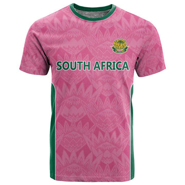 Pink South Africa Cricket Custom T shirt African King Proteas Be Way Pink LT9