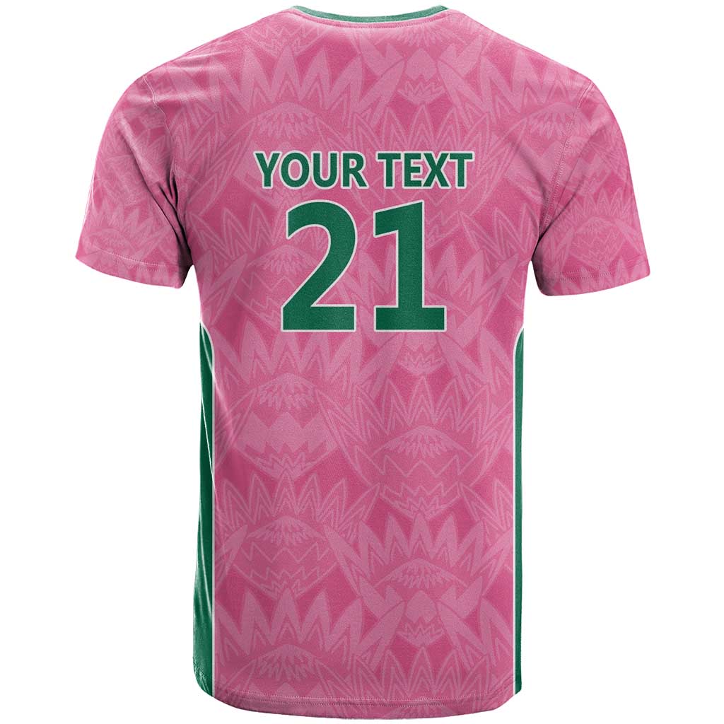 Pink South Africa Cricket Custom T shirt African King Proteas Be Way Pink LT9
