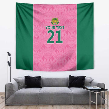 Pink South Africa Cricket Custom Tapestry African King Proteas Be Way Pink LT9