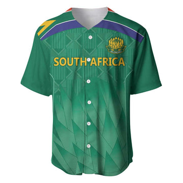 South Africa Cricket Custom Baseball Jersey African King Proteas Green LT9