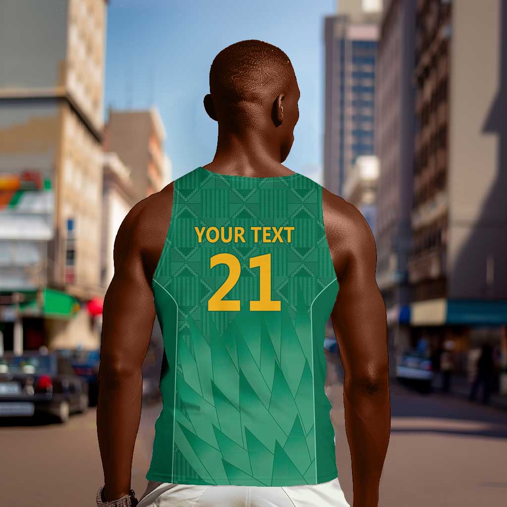 South Africa Cricket Custom Men Tank Top African King Proteas Green LT9