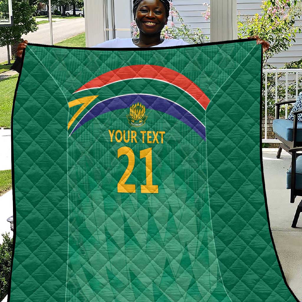 South Africa Cricket Custom Quilt African King Proteas Green LT9