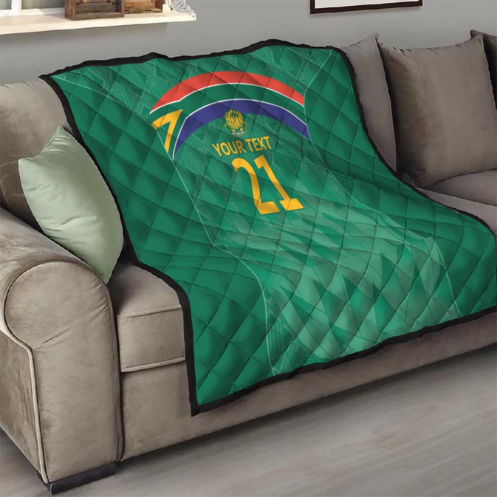 South Africa Cricket Custom Quilt African King Proteas Green LT9