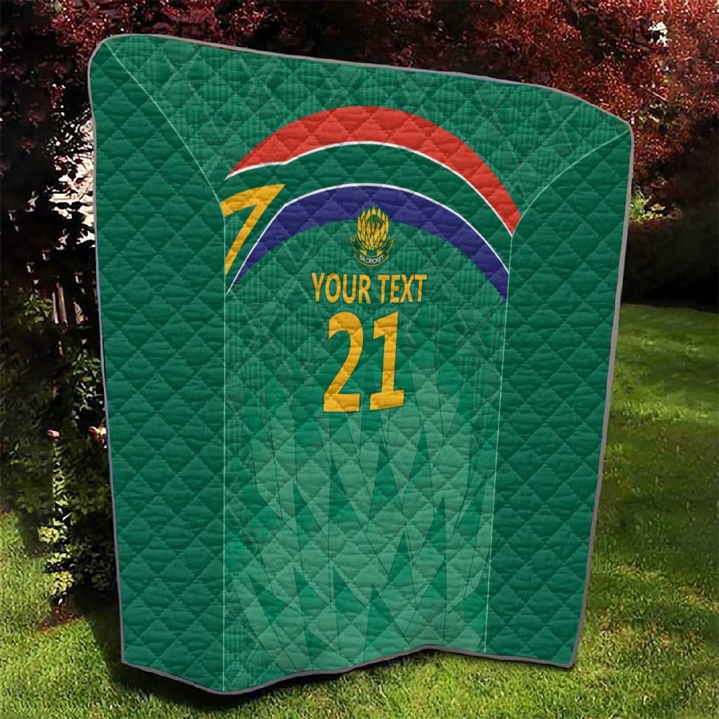 South Africa Cricket Custom Quilt African King Proteas Green LT9