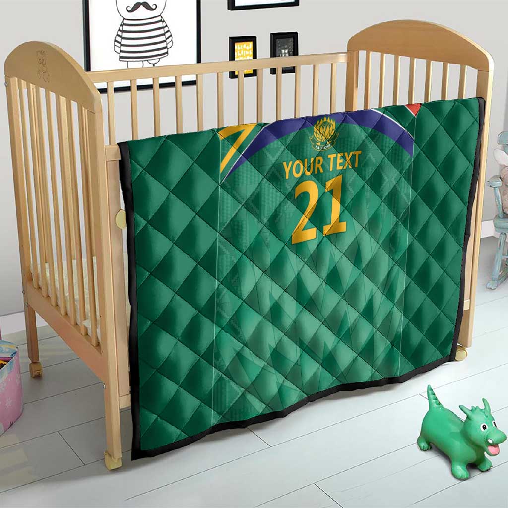 South Africa Cricket Custom Quilt African King Proteas Green LT9