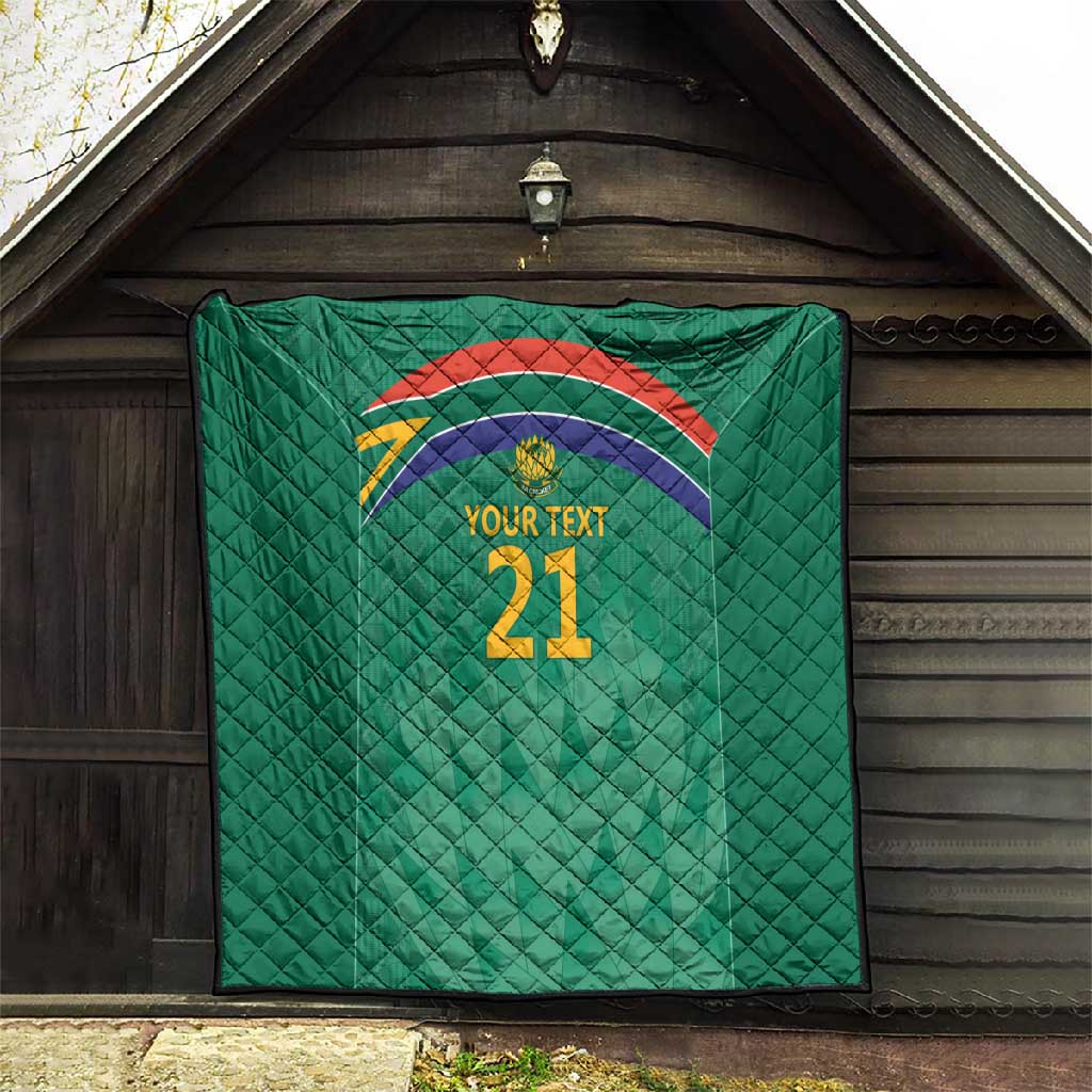 South Africa Cricket Custom Quilt African King Proteas Green LT9
