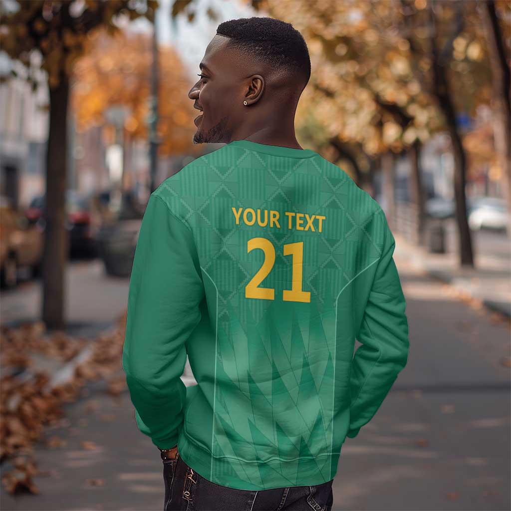 South Africa Cricket Custom Sweatshirt African King Proteas Green LT9