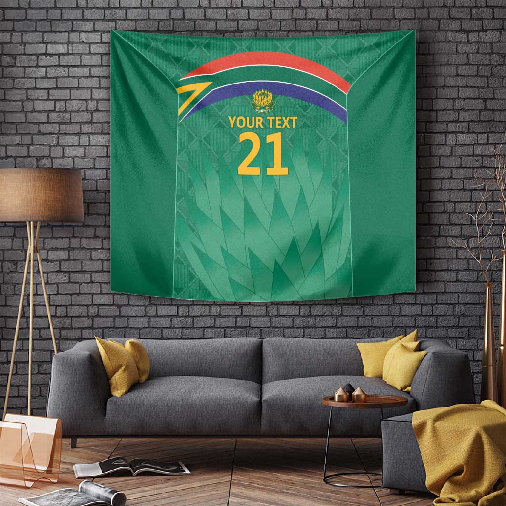 South Africa Cricket Custom Tapestry African King Proteas Green LT9
