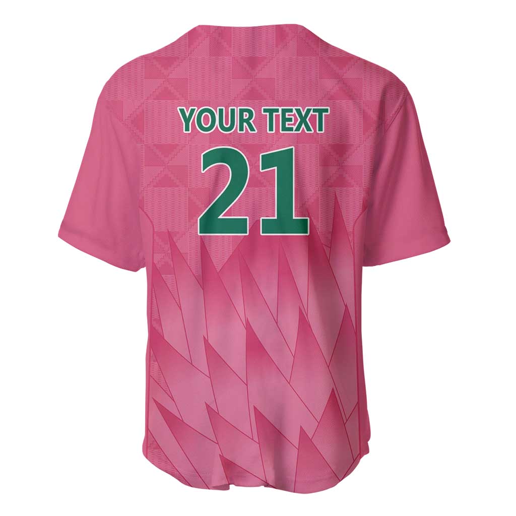 South Africa Cricket Custom Baseball Jersey African King Proteas Pink LT9