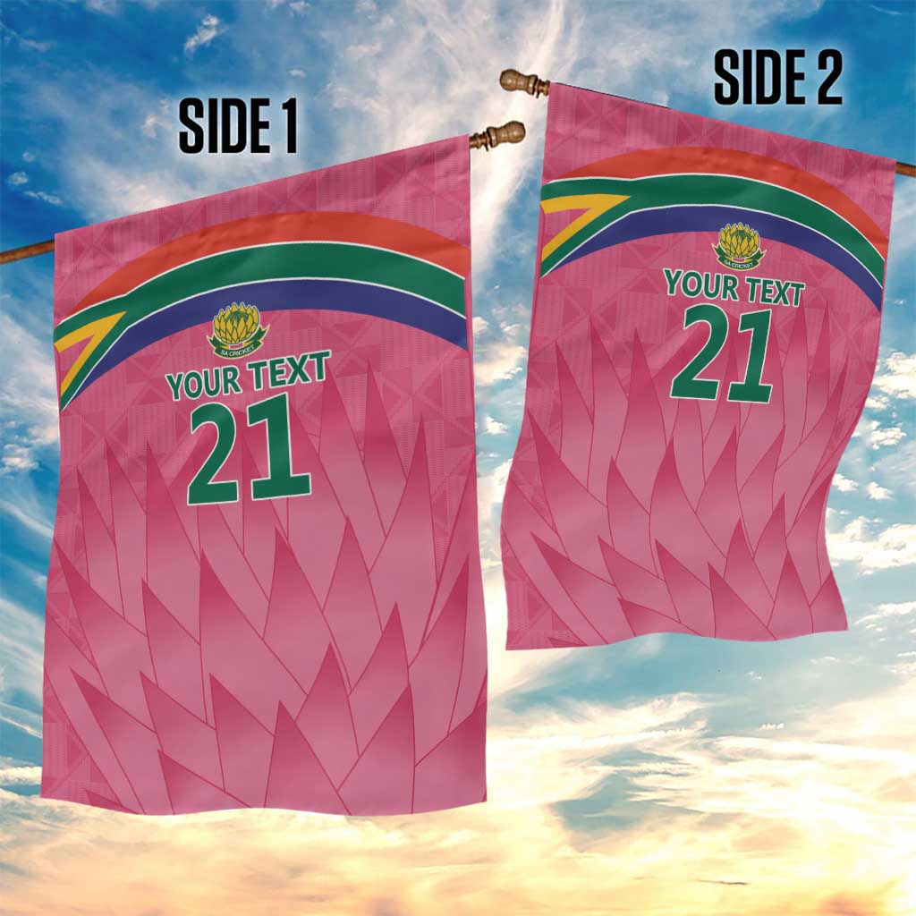 South Africa Cricket Custom Garden Flag African King Proteas Pink LT9