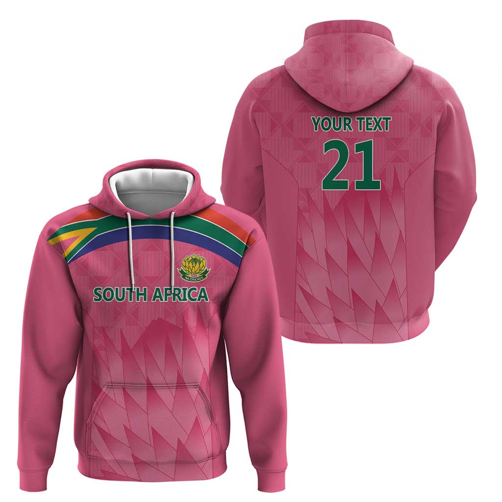 South Africa Cricket Custom Hoodie Proteas Pink LT9