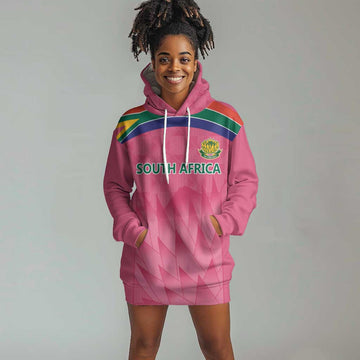 South Africa Cricket Custom Hoodie Dress African King Proteas Pink LT9