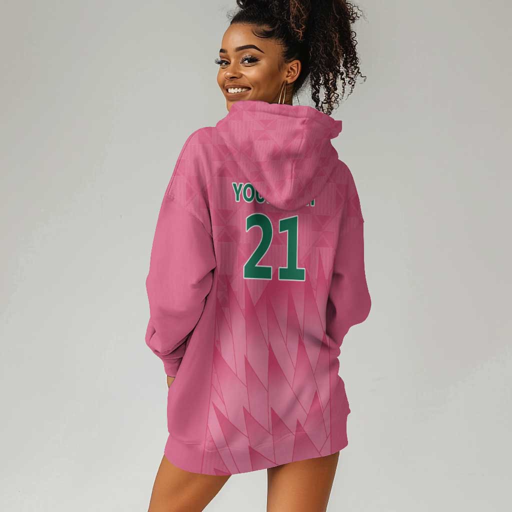 South Africa Cricket Custom Hoodie Dress African King Proteas Pink LT9
