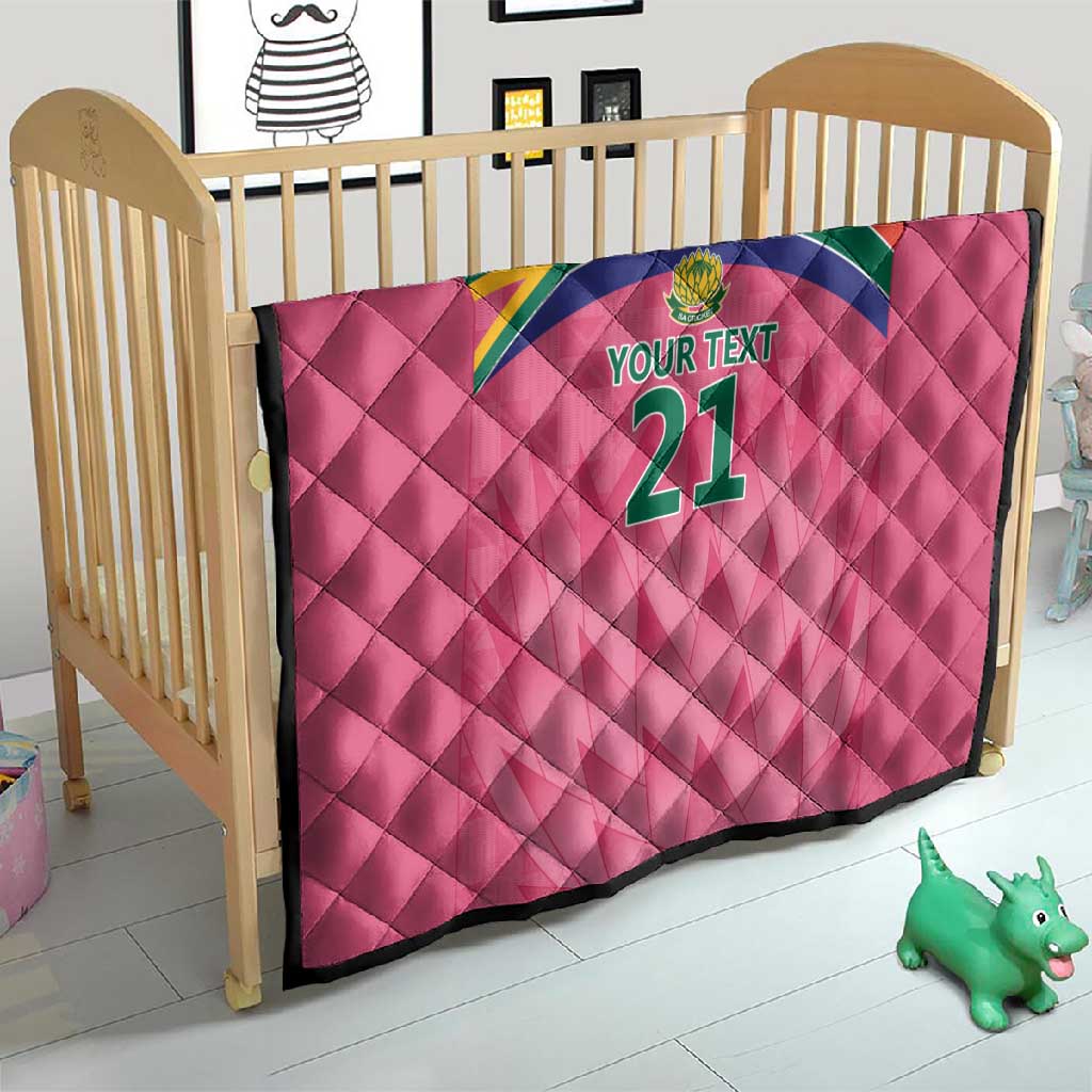 South Africa Cricket Custom Quilt African King Proteas Pink LT9