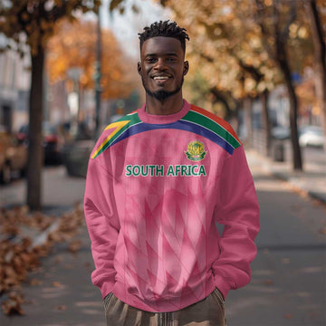 South Africa Cricket Custom Sweatshirt African King Proteas Pink LT9