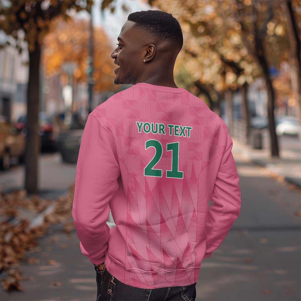 South Africa Cricket Custom Sweatshirt African King Proteas Pink LT9