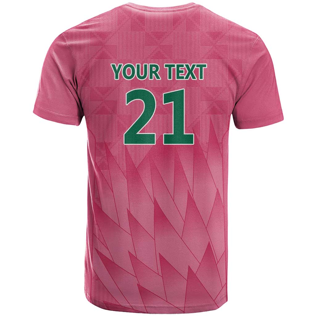 South Africa Cricket Custom T shirt African King Proteas Pink LT9