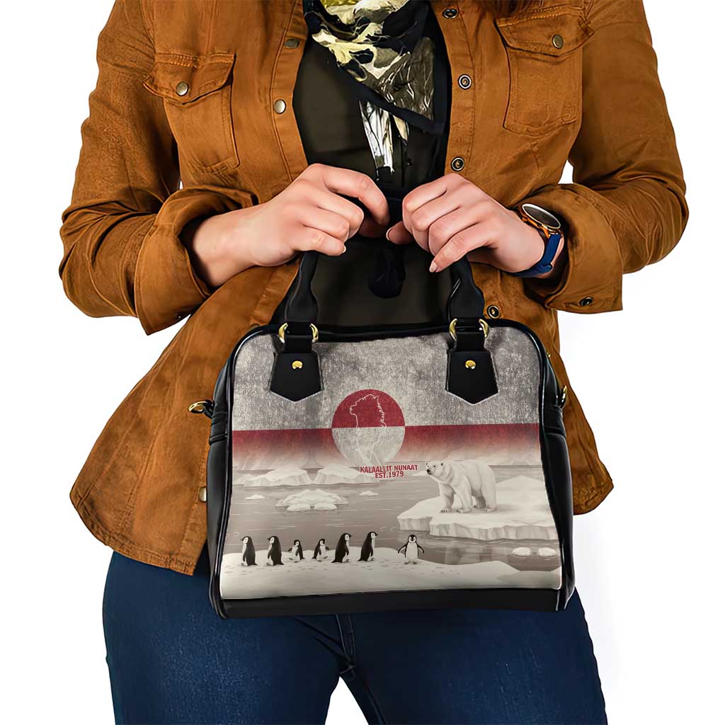 Greenland Flag Vintage Shoulder Handbag Greenlander Flag With Polar Bear LT9