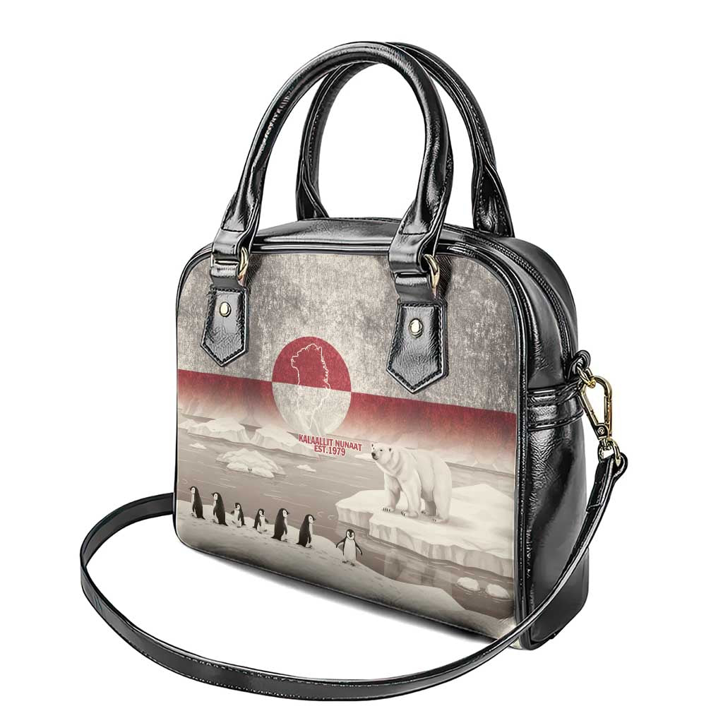 Greenland Flag Vintage Shoulder Handbag Greenlander Flag With Polar Bear LT9