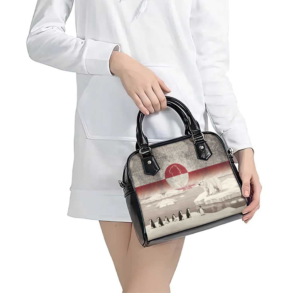 Greenland Flag Vintage Shoulder Handbag Greenlander Flag With Polar Bear LT9