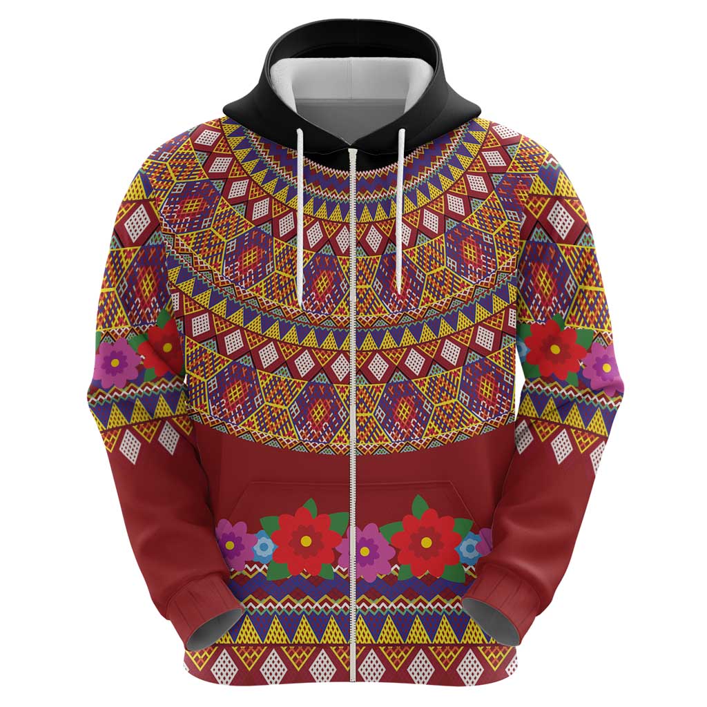 Greenland Costume Hoodie Tradional Kalaallisuut Pattern LT9