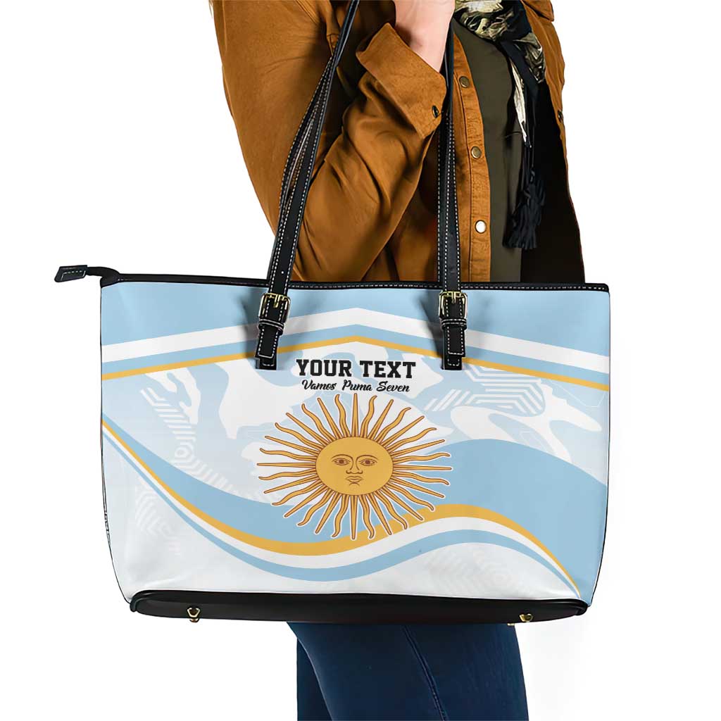 Custom Argentina Rugby Leather Tote Bag Summer Paris 2024 LT9