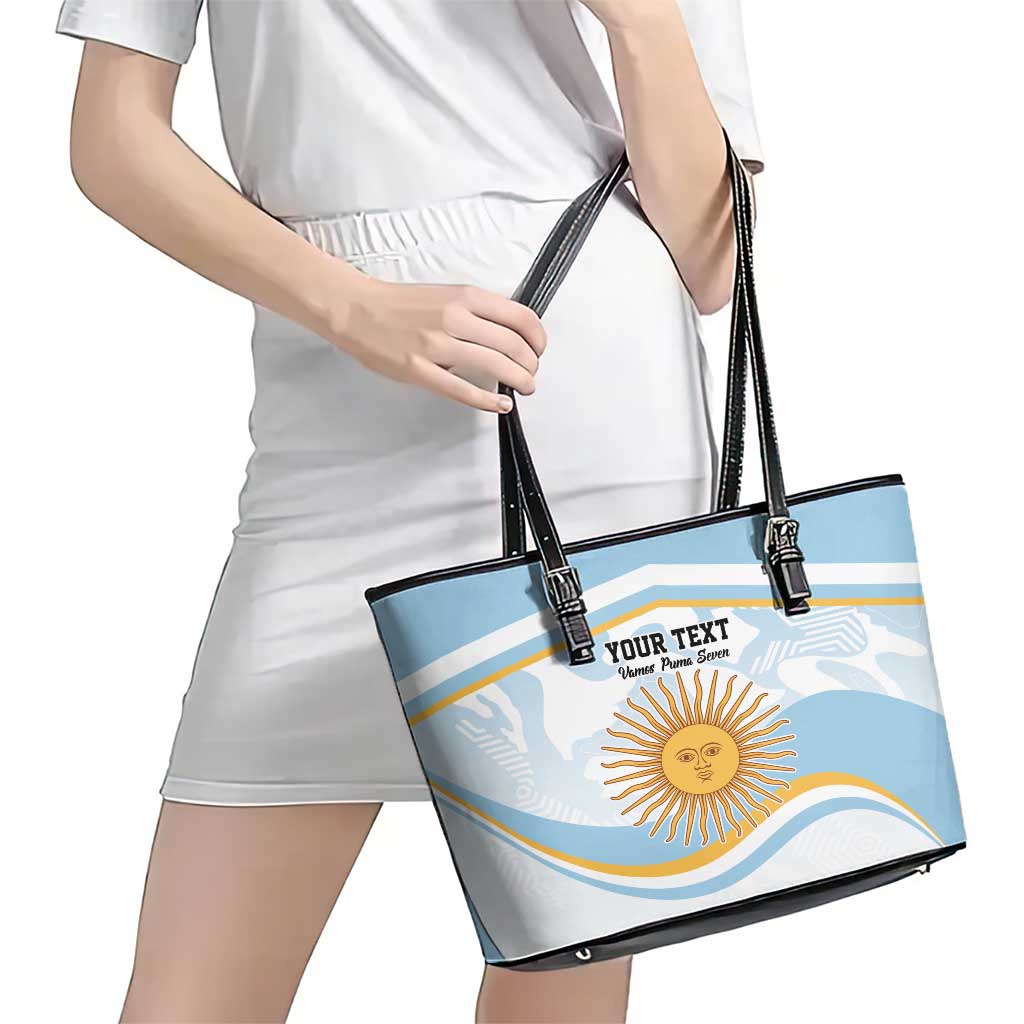 Custom Argentina Rugby Leather Tote Bag Summer Paris 2024 LT9