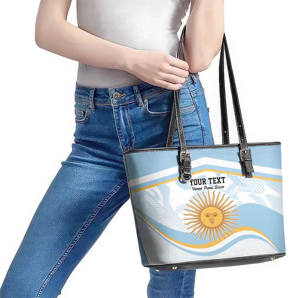 Custom Argentina Rugby Leather Tote Bag Summer Paris 2024 LT9