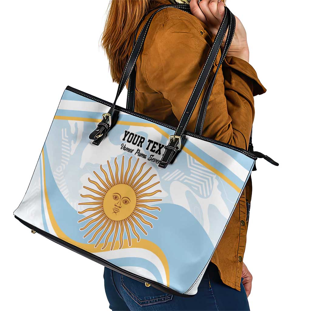 Custom Argentina Rugby Leather Tote Bag Summer Paris 2024 LT9