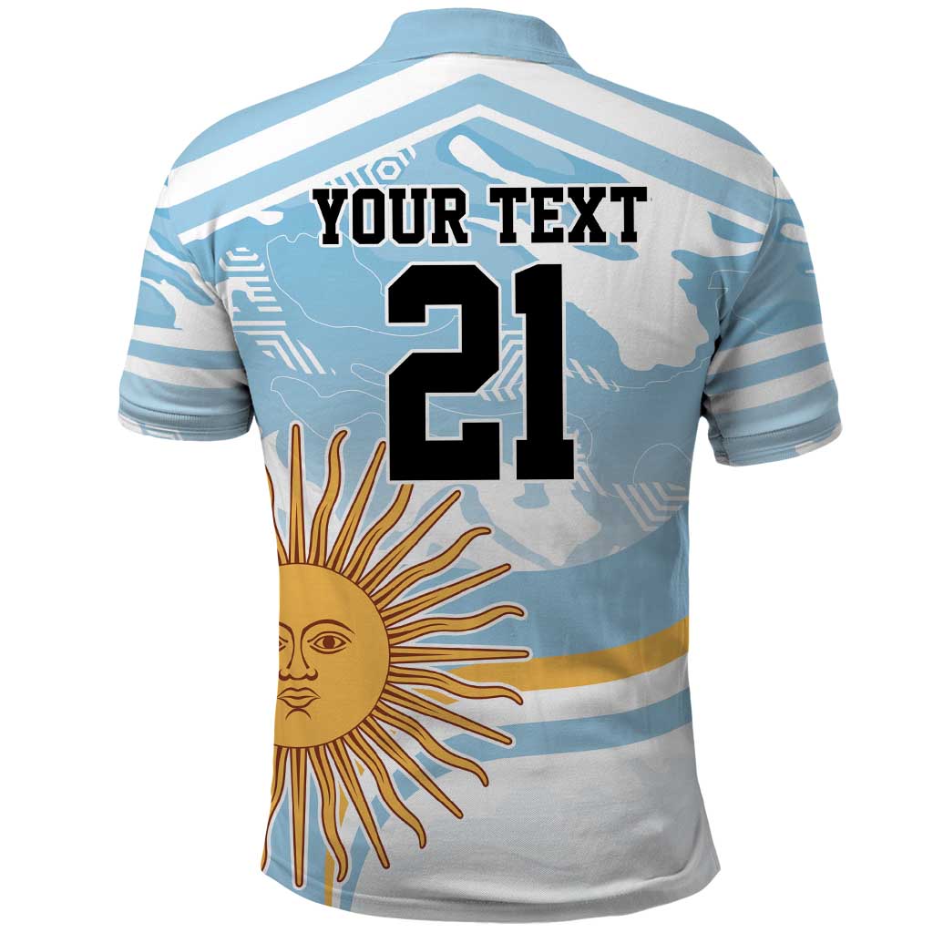 Custom Argentina Rugby Polo Shirt Summer Paris 2024 LT9