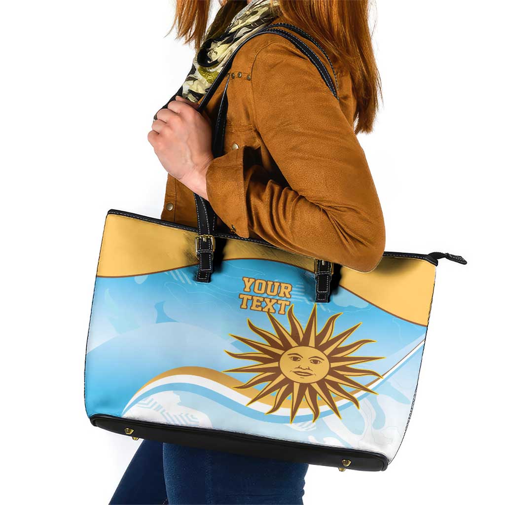 Custom Uruguay Rugby Leather Tote Bag Go Teros Summer Paris 2024 LT9