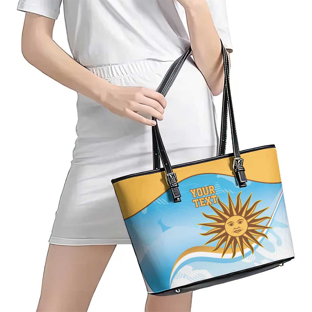 Custom Uruguay Rugby Leather Tote Bag Go Teros Summer Paris 2024 LT9