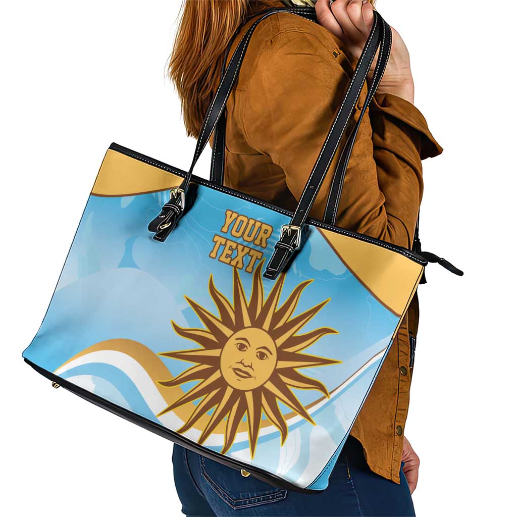 Custom Uruguay Rugby Leather Tote Bag Go Teros Summer Paris 2024 LT9