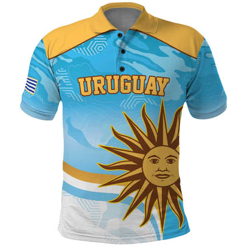 Custom Uruguay Rugby Polo Shirt Go Teros Summer Paris 2024 LT9