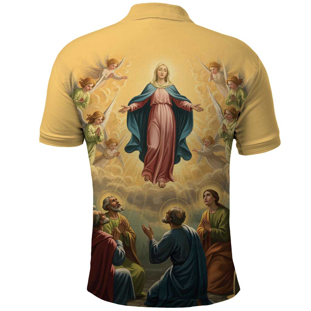 Assumption Virgin Mary to Heaven Polo Shirt Falling Asleep of the Mother of God LT9